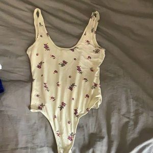 white floral print bodysuit